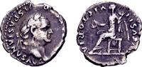 Roman Imperial Vespasianus 69-79, AR Quinar (15mm, 1,63 gram) Rom 75 Quinarius  SS