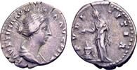 Roman Imperial Denarius Diva Faustina II., Frau des Marcus Aurelius, Gest. 175, AR Denar Rom -