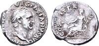 Roman Imperial Denarius Vespasian 69-79. AR Denar (17mm, 3.22 gram) Rom 70 SS