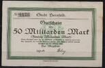   NOTGELD HERSFELD, Stadt, 50 Milliarden Mark, 23.10.1923,  34,90 EUR  zzgl. 3,60 EUR Versand