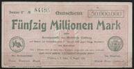   NOTGELD LIMBURG a. d. LAHN, Kreisausschuss, 50 Millionen Mark, 15.08.1... 29,90 EUR  zzgl. 3,60 EUR Versand