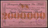   NOTGELD BRAKE (OLDENBURG), &bdquo;Midgard&ldquo; Deutsche Seeverkehrs-AG, 2 Millio... 19,90 EUR  zzgl. 3,60 EUR Versand