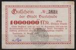   NOTGELD BUXTEHUDE, Stadt, 1 Million Mark, 20.08.1923,  17,90 EUR  zzgl. 3,60 EUR Versand