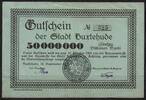   NOTGELD BUXTEHUDE, Stadt, 50 Millionen Mark, 14.09.1923,  19,90 EUR  zzgl. 3,60 EUR Versand