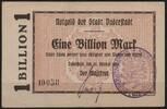   NOTGELD DUDERSTADT, Stadt, 1 Billion Mark, 24.10.1923,  34,90 EUR  zzgl. 3,60 EUR Versand