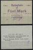   NOTGELD EINSWARDEN, Frerichswerft, 5 Mark, 00.10.1918,  7,90 EUR  zzgl. 3,60 EUR Versand