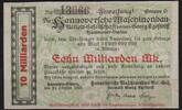  NOTGELD HANNOVER-LINDEN, HANOMAG / Hannoversche Maschinenbau-AG  12,90 EUR  zzgl. 3,60 EUR Versand