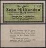   NOTGELD HARBURG, Verein der Arbeitgeber, 10 Milliarden Mark, 24.10.1923,  17,90 EUR  zzgl. 3,60 EUR Versand