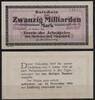   NOTGELD HARBURG, Verein der Arbeitgeber, 20 Milliarden Mark, 24.10.1923,  19,90 EUR  zzgl. 3,60 EUR Versand