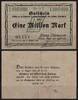   NOTGELD HARBURG, Georg Niemeyer Metall-, Stahl- und Eisenwerke, 1 Mill... 24,90 EUR  zzgl. 3,60 EUR Versand
