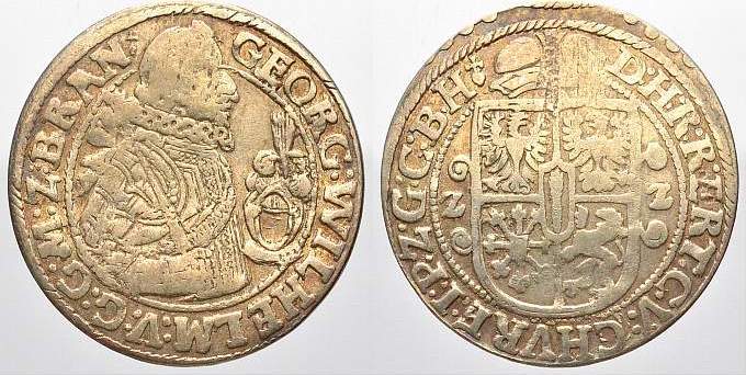 BrandenburgPreußen Ort 1622 Wilhelm 16191640. Selten. Sehr