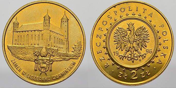 PolenRepublik 1990 bis Heute 2 Zlote (Zamek) 1996 Republik Polen seit