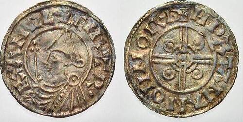 Großbritannien Penny 1023 Knut I. der Große 1016-1035. Attraktives Exemplar. Sehr schön-vorzüglich m