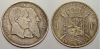 Belgien, Königreich 1 Franc 1880 Leopold II. 1865-1909. Sehr schön