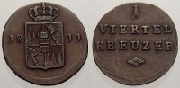 Würzburg, Großherzogtum Cu 1/4 Kreuzer Ferdinand von Österreich 1806-1814.