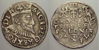 Polen 3 Gröscher 1 1594 IF Sigismund III. 1587-1632. Fast vorzüglich