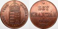 Haus Habsburg Egy Krajczar Prägungen der Revolutionsjahre 1848-1849.