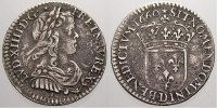 Frankreich 1/12 Ecu au buste juvenile, 1er type 1660 D Ludwig XIV. 1643-1715. Sehr schön+