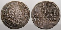 Polen 3 Gröscher 1 1600 B Sigismund III. 1587-1632. Sehr schön mit schöner Patina