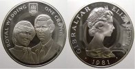 Gibraltar 1 Crown Elizabeth II. seit 1952.