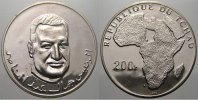 200 Francs 1970 Republik Tschad seit 1958. Min. berieben, winz. Flecke, Polierte Platte