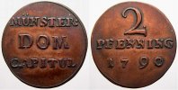 Münster, Domkapitel Cu 2 Pfennig