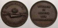 Niederlande Bronzemedaille 1840 Willem II. 1840-1849. Sehr schön+