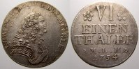 Mecklenburg-Schwerin 1/6 Taler Christian Ludwig II. 1747-1756.