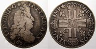 Frankreich 1/4 Ecu aux 8 L 1691 A Ludwig XIV. 1643-1715. Sehr schön mit schöner Patina