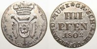 Schaumburg-Lippe 4 Pfennig Georg Wilhelm unter Vormundschaft seiner Mutter 1787-1807.