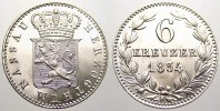 Nassau 6 Kreuzer Wilhelm 1816-1839.