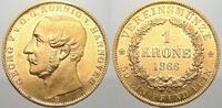 1 Krone 1866  B Braunschweig-Calenberg-Hannover Georg V. 1851-1866. Vorzüglich-stempelglanz