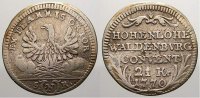 Hohenlohe-Schillingsfürst 2 1/2 Kreuzer Carl Albrecht 1750-1793.