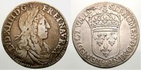 Frankreich 1/12 Ecu au buste juvenile, 1er type 1660 A Ludwig XIV. 1643-1715. Min. Schrötlingsfehler. Sehr schön+
