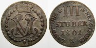 Berg Herzogtum, Großherzogtum 3 Stüber 1 Herzog Maximilian Joseph 1799-1806, Kurfürst von Bayern.