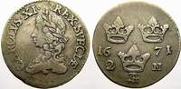 Schweden 2 Mark Karl XI. 1660-1697.
