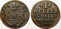 Hanau-Münzenberg Cu Heller Wilhelm IX. von Hessen-Kassel 1760-1785.