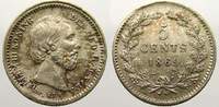 Niederlande 5 Cents 1869 Willem III. 1849-1890. Vorzüglich mit schöner Patina