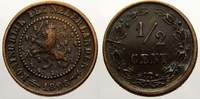 Niederlande Cu 1/2 Cent 1898 Wilhelmina I. 1890-1948. Fast vorzüglich