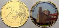 Deutschland 2 Euro (Farbe, vergoldet) -