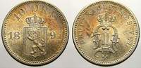 Norwegen 10 Öre 1 Oskar II. 1872-1905.