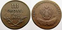 Polen Cu 3 Groschen Österreichische Prägungen für Galizien 1772-1795.