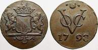 Niederlande-Niederländisch-Ostindien Cu 1 Duit Verainigte Ostindische Kompanie 1602-1799.