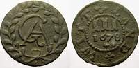 Mecklenburg-Güstrow Cu 3 Pfennig (Witten) Gustav Adolf 1636-1695.