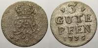 Brandenburg-Preußen 3 Gute Pfennig Friedrich Wilhelm I. 1713-1740.
