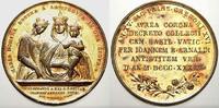 Italien-Kirchenstaat Vergoldete Bronzemedaille 1845 Gregorio XVI. 1831-1846. Selten. Vorzüglich mit schöner Patina