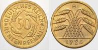Weimarer Republik 50 Rentenpfennig 1924 A Fast stempelglanz