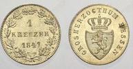 Hessen-Darmstadt 1 Kreuzer 1841 Ludwig II. 1830-1848. Vorzüglich+
