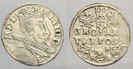 Polen 3 Gröscher 1 1597 IF Sigismund III. 1587-1632. Min. Prägeschwäche. Sehr schön-vorzüglich mit Prägeglanz