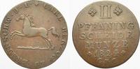 Braunschweig-Wolfenbüttel Cu 2 Pfennige Karl 1815-1830. -